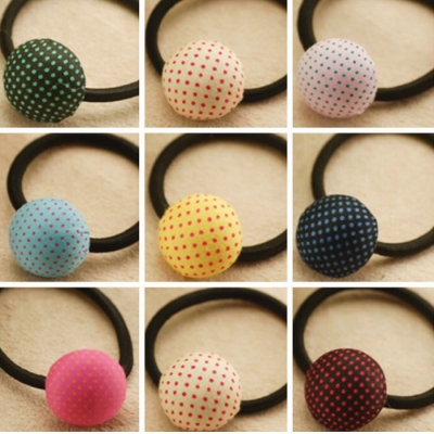 Girls Heart Pentagram Round Elastic Hair Bands Candy Color Lovely Hair Rope